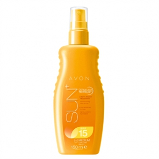 Avon SUN+ Vlažilni zaščitni spray za občutljivo kožo F15 